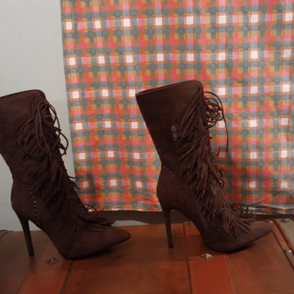 Shoe Dazzle Shoes - Brown Boots