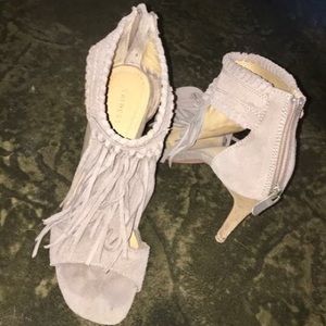Fringe detailed heels
