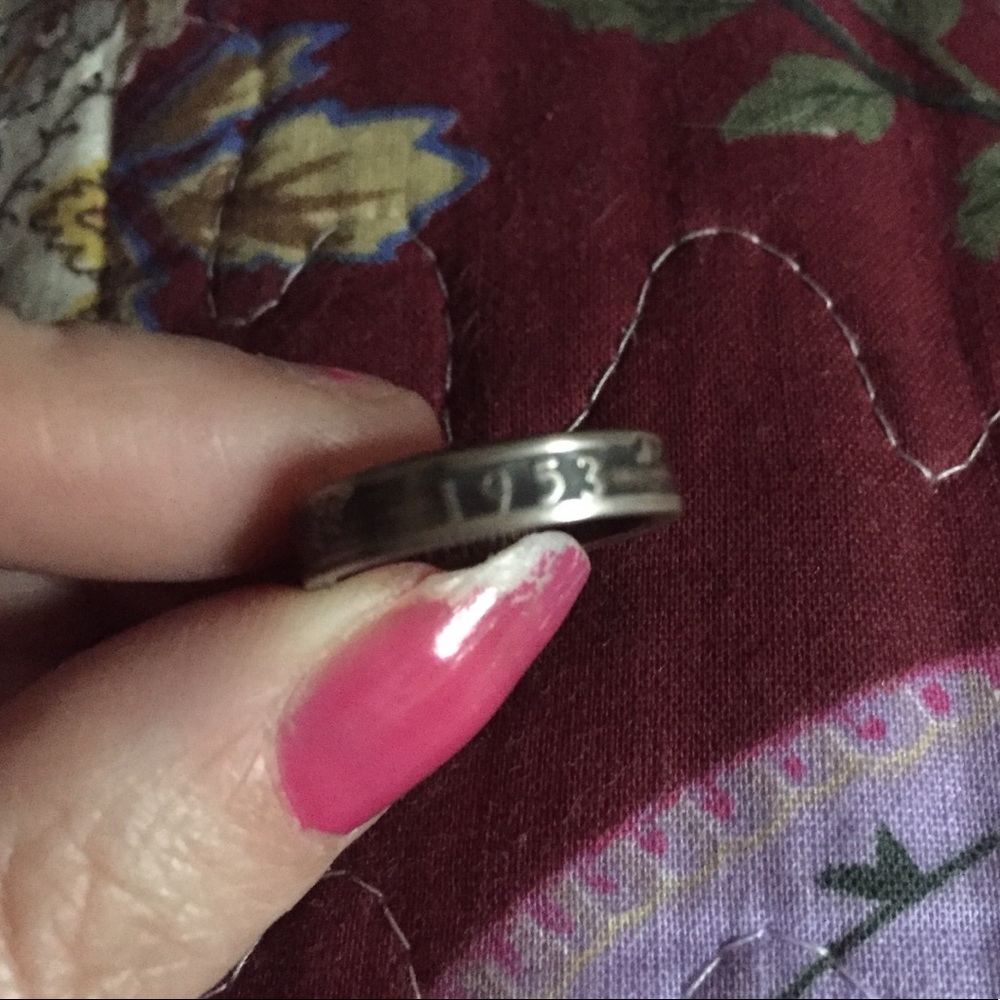 1953 SILVER quarter coin ring