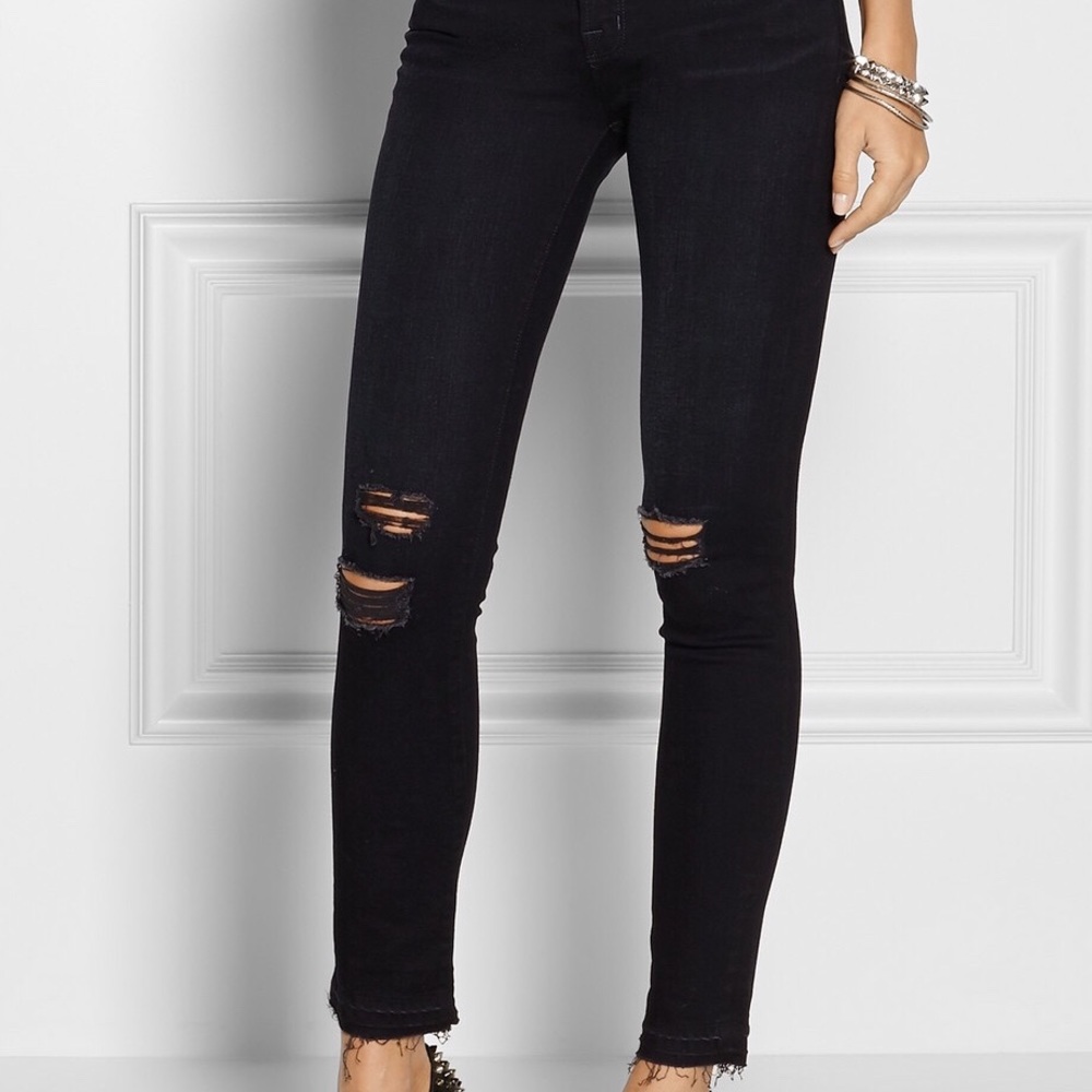J Brand Mid-rise Distressed Skinny Jean