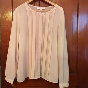 Sheer pleated blouse