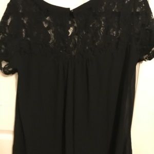 Black lace mini dress XL