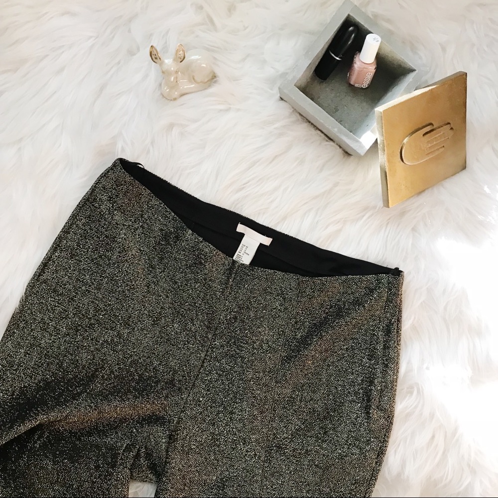 H&M Metallic 3/4 Ankle Pant