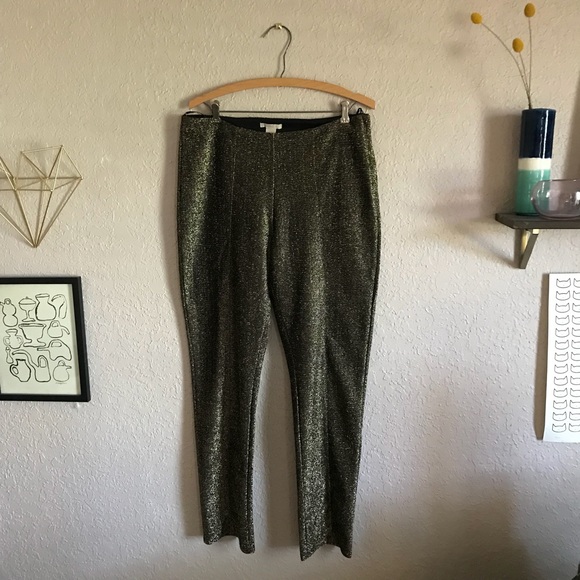 H&M Metallic 3/4 Ankle Pant - Picture 2 of 5