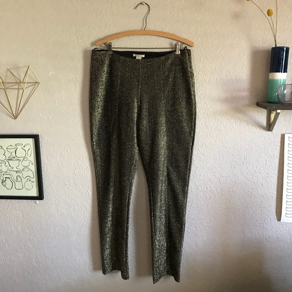 H&M Metallic 3/4 Ankle Pant - Picture 3 of 5