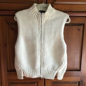 Ecru sweater vest