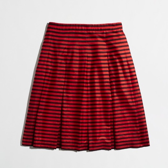 J Crew Stripe Flare Skirt - Picture 1 of 5