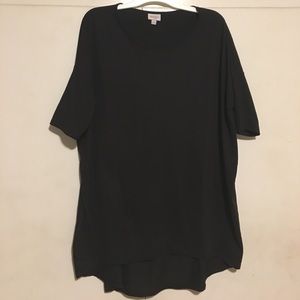 Large Solid Black LuLaRoe Irma Top