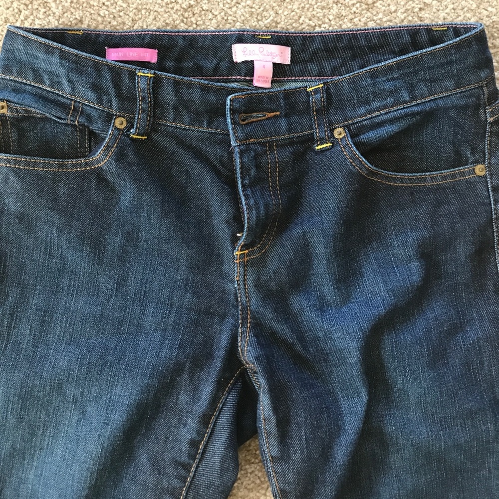 Lilly Pulitzer Mainline fit crop jeans Size 4