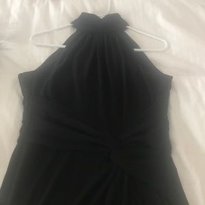 Black halter dress