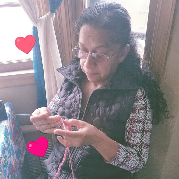 Crochet neck scarf and Pink Rose flower Headband! - Picture 5 of 8