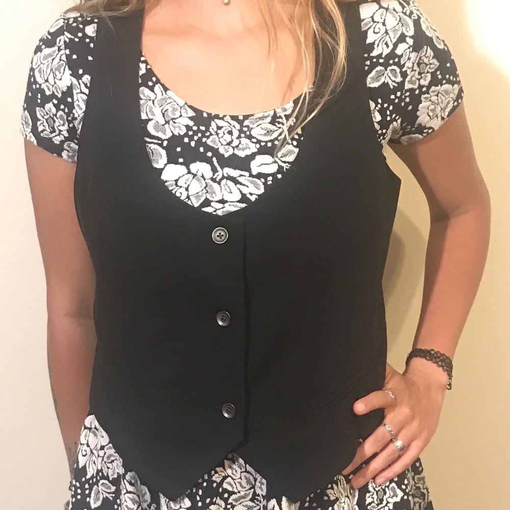 Black Vest w/ Buttons