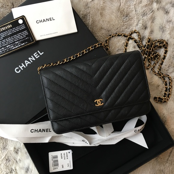 Chanel black Wallet On Chain - Picture 2 of 8