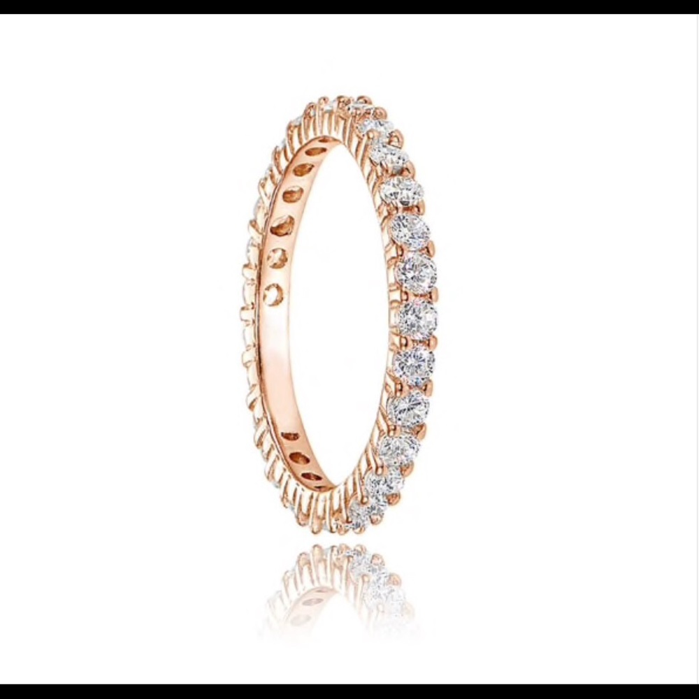 Stackable diamond eternity band ring - Picture 3 of 4