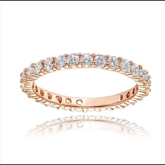 Stackable diamond eternity band ring - Picture 2 of 4