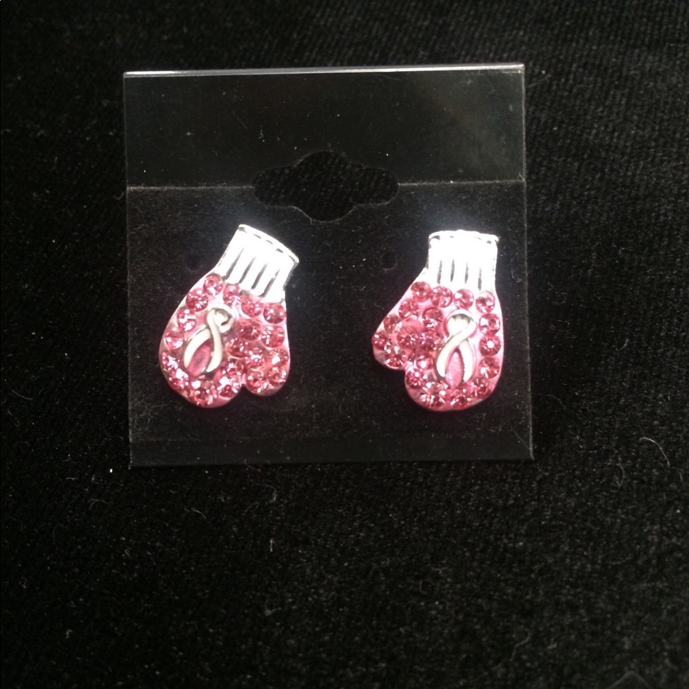 Knock out Cancer post earrings