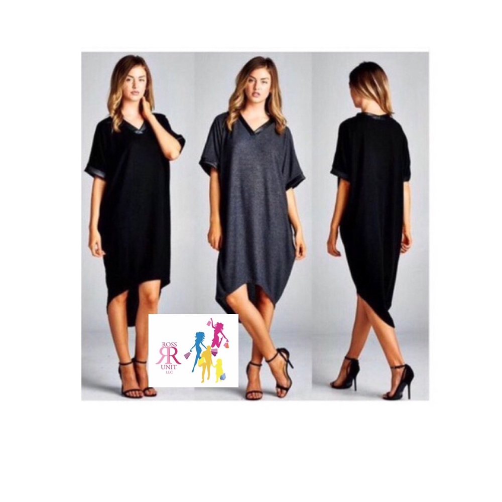 4/$24 Black - Heather Oversized Dress - Picture 1 of 1