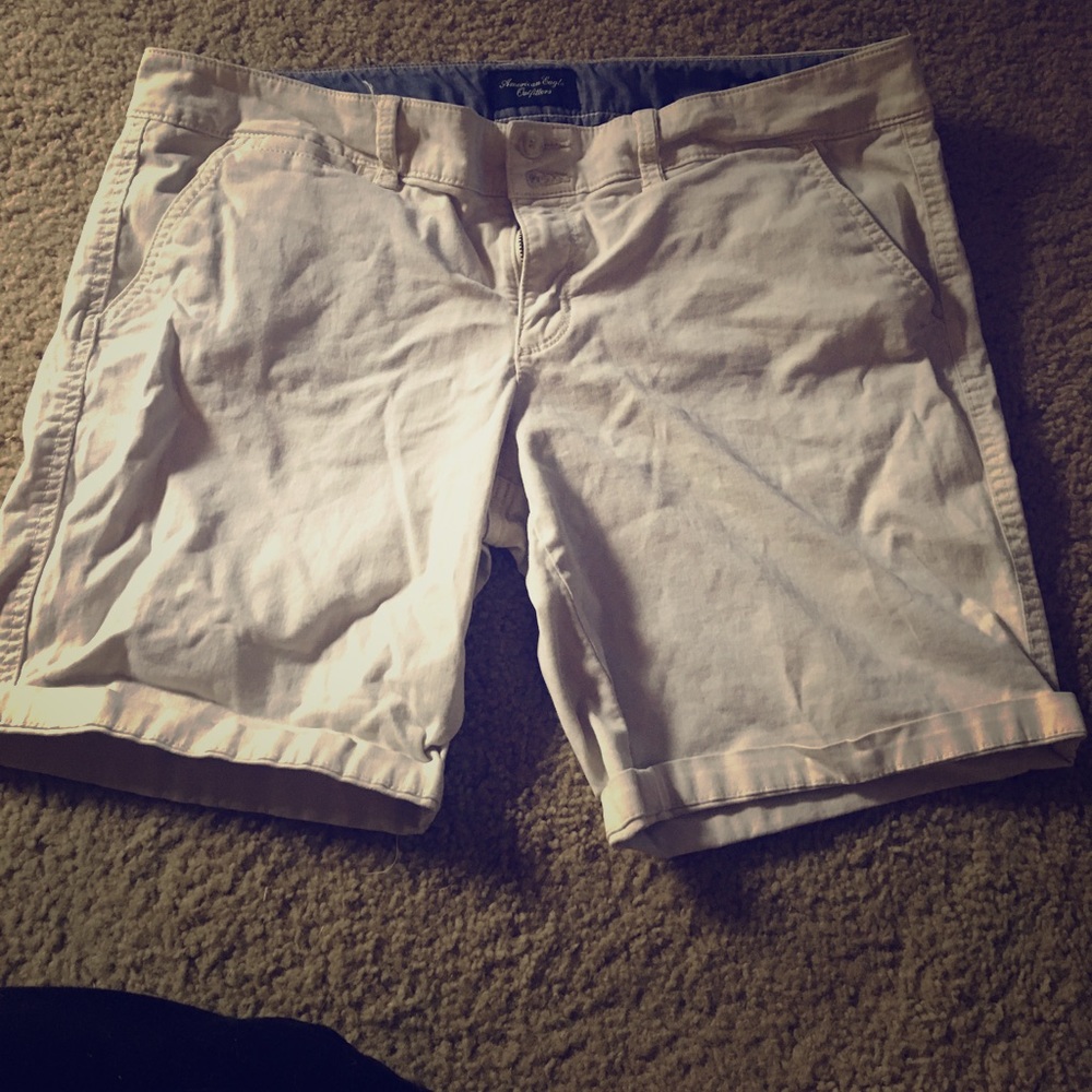 AE Khaki Bermuda Shorts
