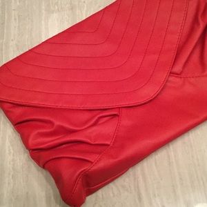 Red Clutch with removable strap