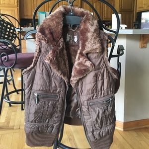 Brown winter vest