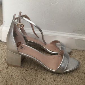 h&m silver heels
