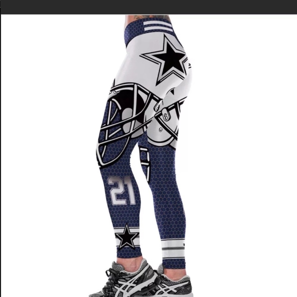 NFL Football Dallas Cowboys Football leggings NEW - Picture 2 of 5