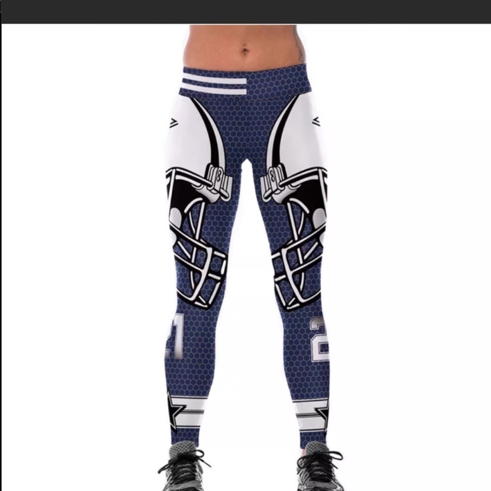 NFL Football Dallas Cowboys Football leggings NEW - Picture 3 of 5