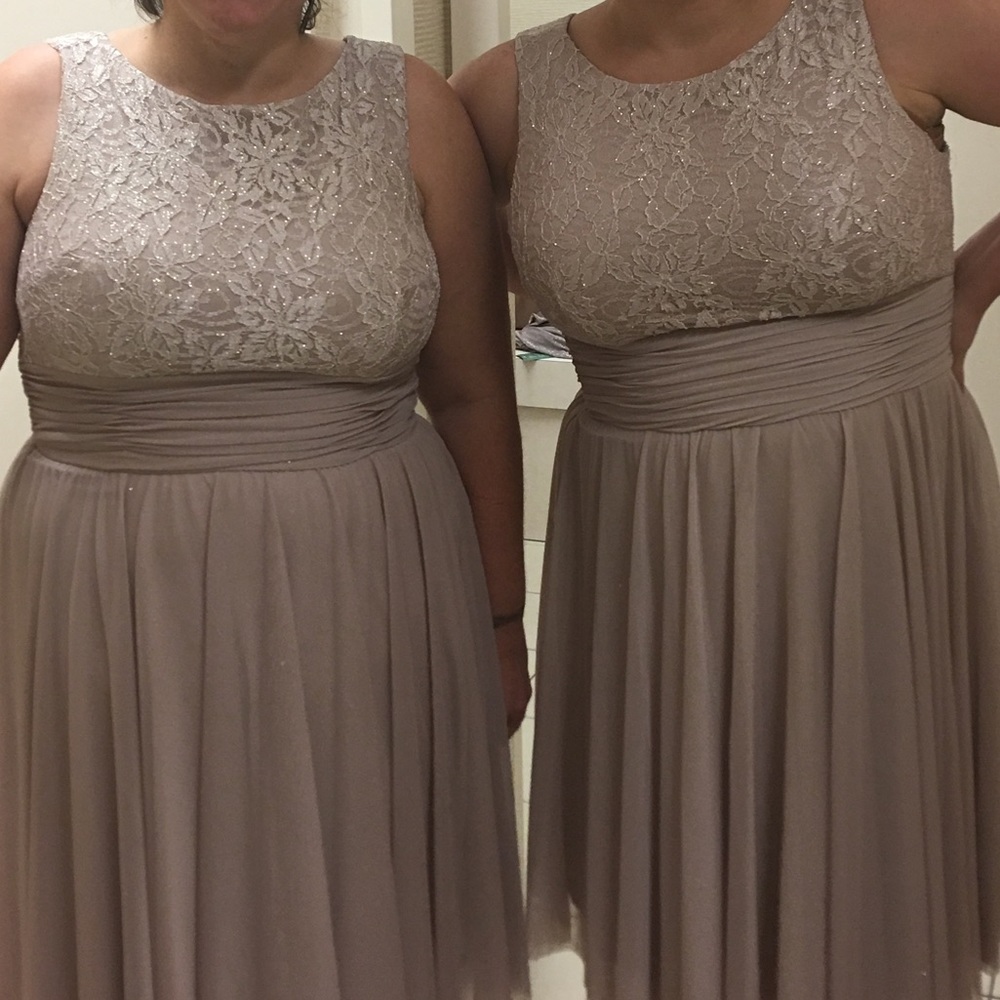 Lace and chiffon dress
