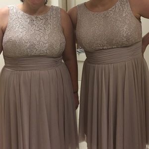 Lace and chiffon dress