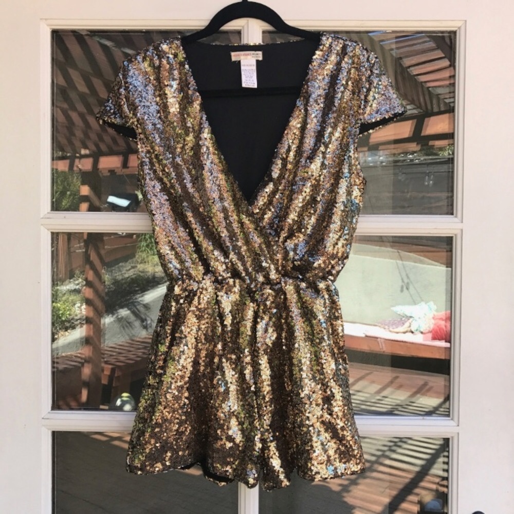 Gold Sequin Romper
