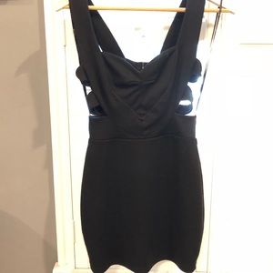Black bodycon cutout dress