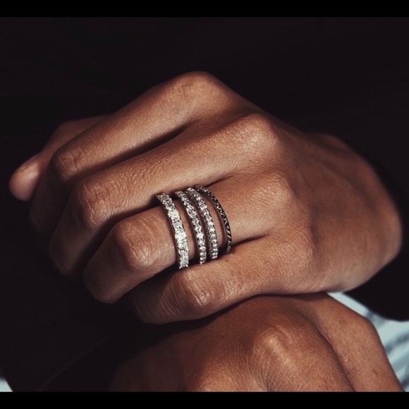 stackable diamond eternity bands
