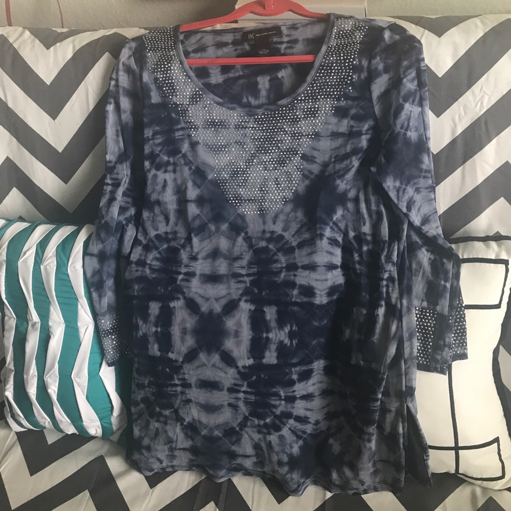 Beautiful Navy Tie dye blouse