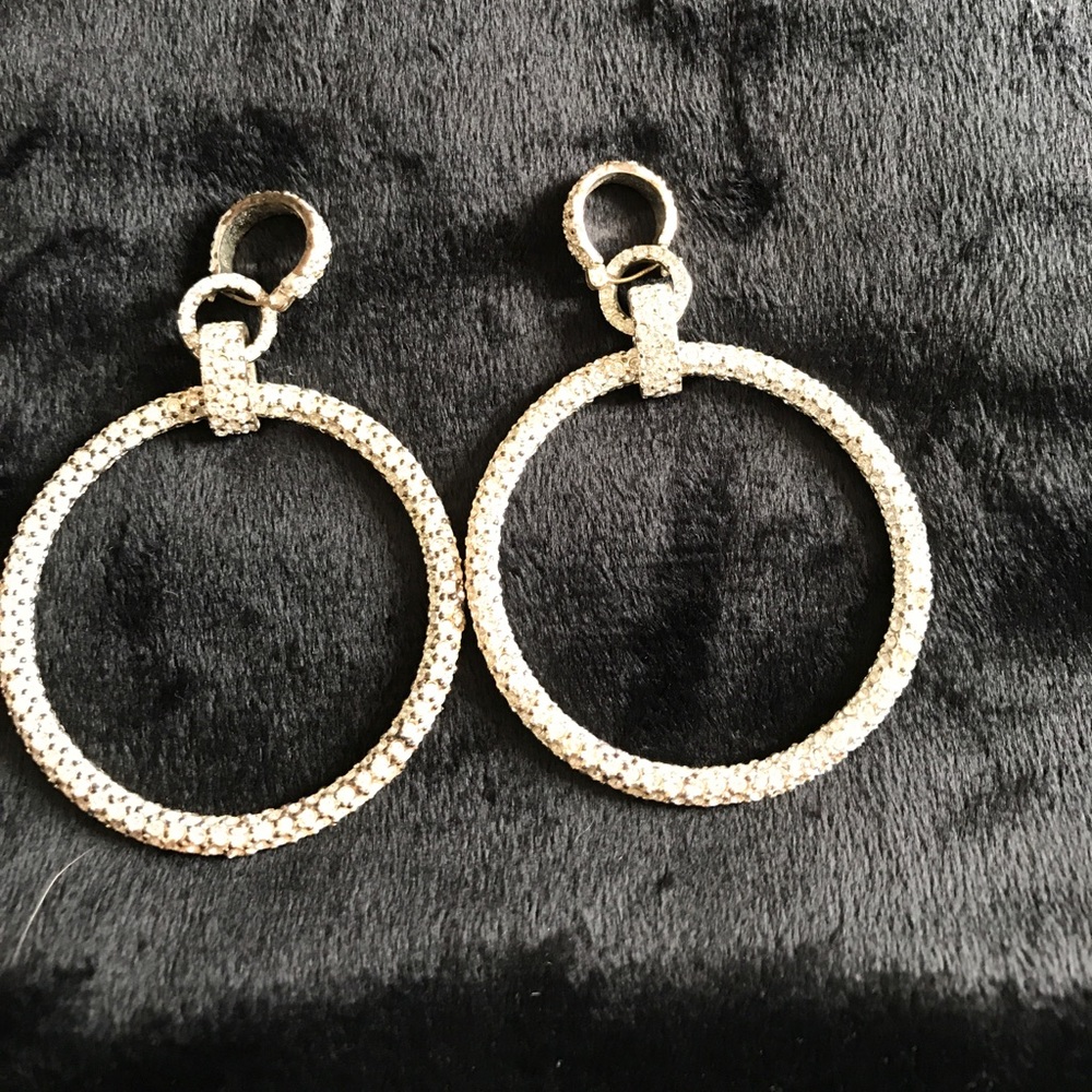 Dangling hoop earrings