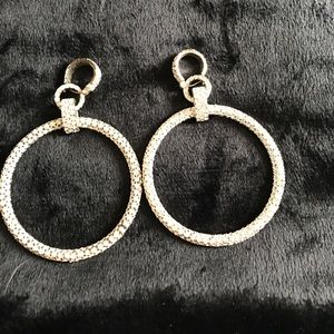 Dangling hoop earrings