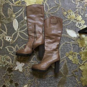 Brunello Cucinelli knee high leather boots