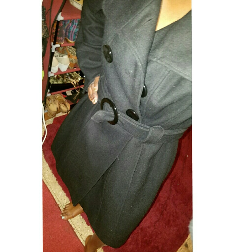 Black Geuss Trench Coat