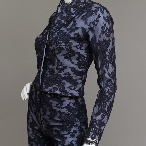 VINTAGE LACE ILLUSION JACKET + BELL BOTTOMS SUIT - Picture 6 of 8