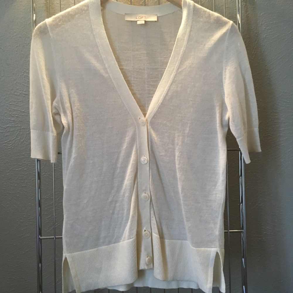 LOFT Short Sleeve Cardigan