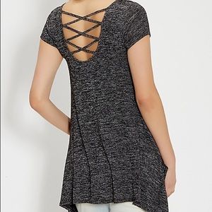 Grey Tunic Strappy Back w/ Pockets