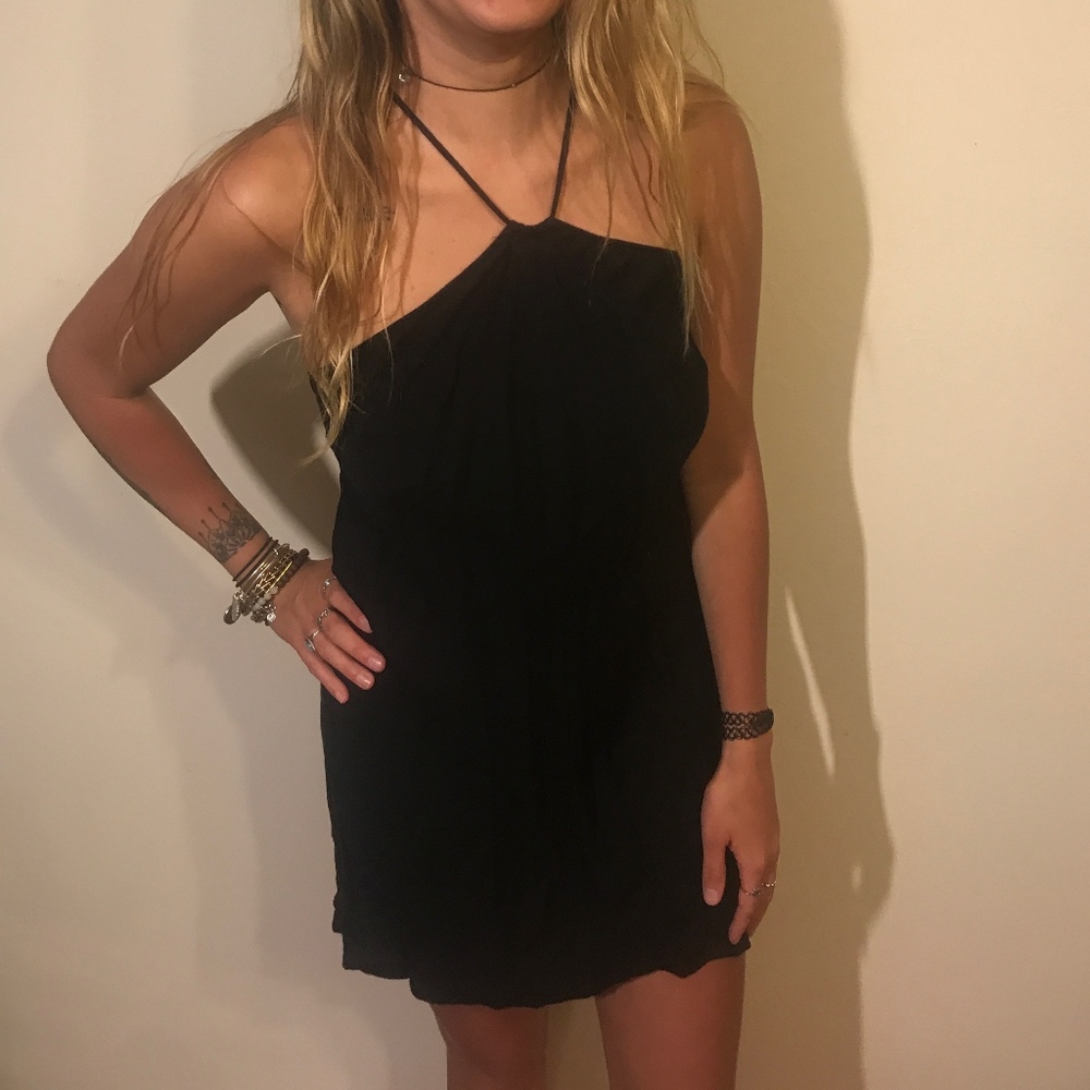 Black Dress w/ Cross-Back Straps *Silence + Noise*