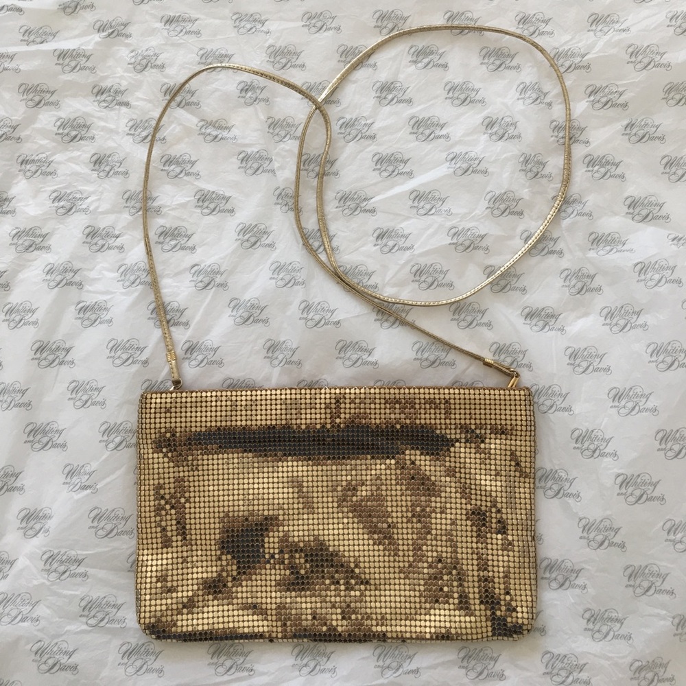 Whiting & Davis metal mesh zipper evening bag