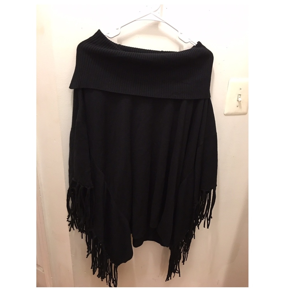 Black Off the Shoulder Sweater - NEW