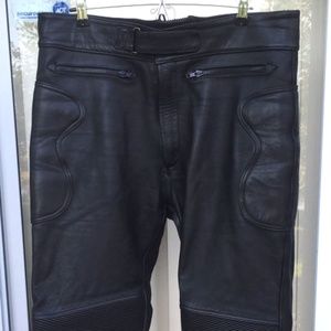 padded leather pants