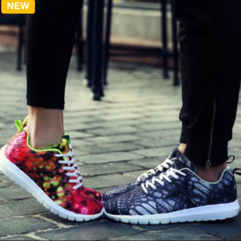 US Couples Sports Trainer Sneakers Flat Gym Shoes