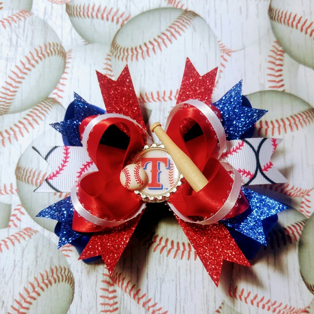 Texas Rangers Boutique Bow - Picture 2 of 2
