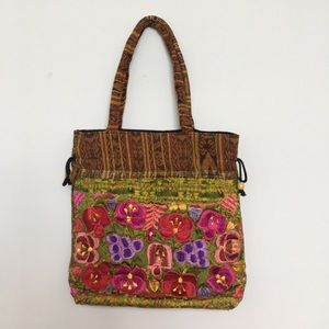 Yellow/flowers tote