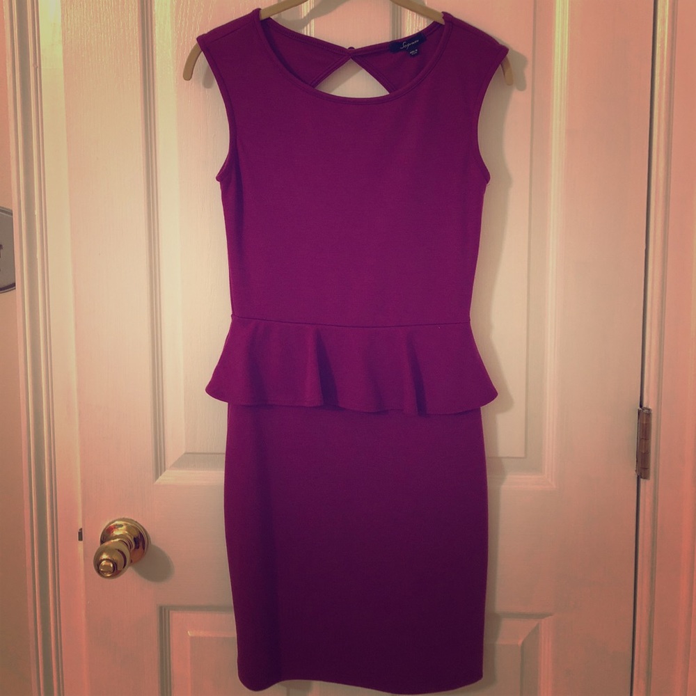 Purple Peplum Dress