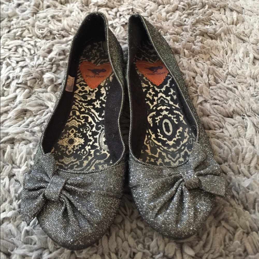 Women's silver Rocketdog flats