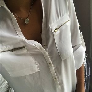 Express Button Down Blouse